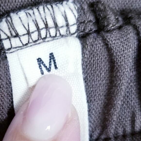 AENEONTRUE Linen Harem Lagenlook Pants Wide Leg Pull Off - Size Medium - Picture 9 of 9